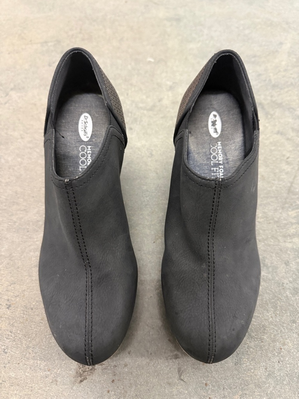 Dr. Scholl's Women's Black Slip-On Heeled Booties